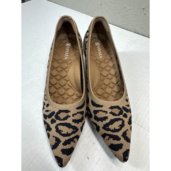 Vivaia Aria Wedge Pro Leopard Print Pointed Toe Heel Pumps Women’s EU 37.5 US 7 - Picture 1 of 4